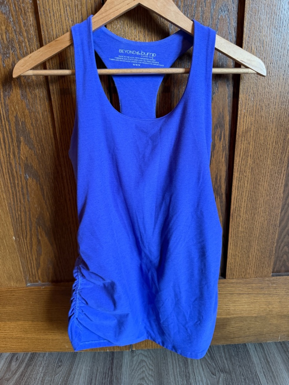 Beyond Yoga - Beyond the Bump Purpleish Blue Maternity Racerback Tank